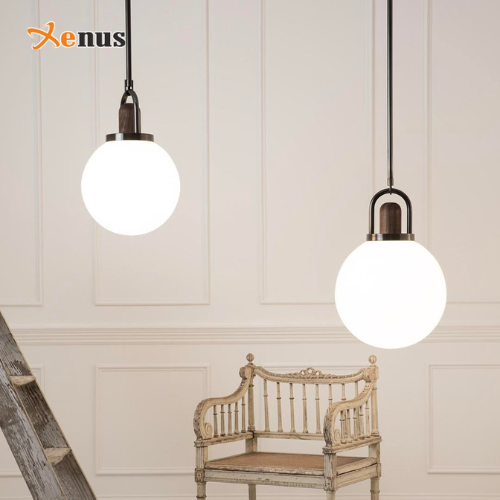 White Frosted Ceiling Pendent Glass Light