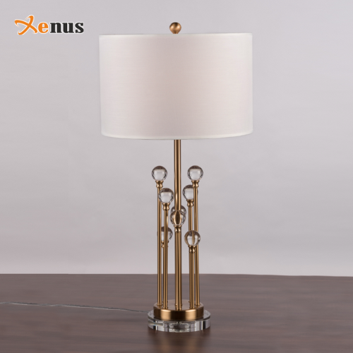 Crystal With Shade Table Lamp