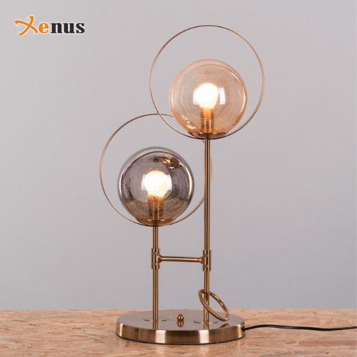 Double Glass Cozy Standing Lampe